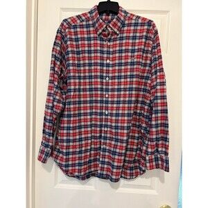 Vineyard Vines mens Flannel Plaid Button Down Shirt Size XL Slim Fit